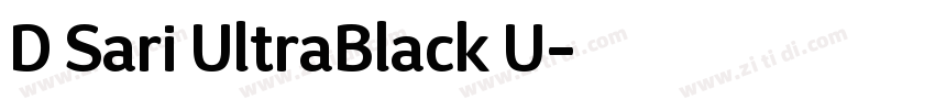 D Sari UltraBlack U字体转换